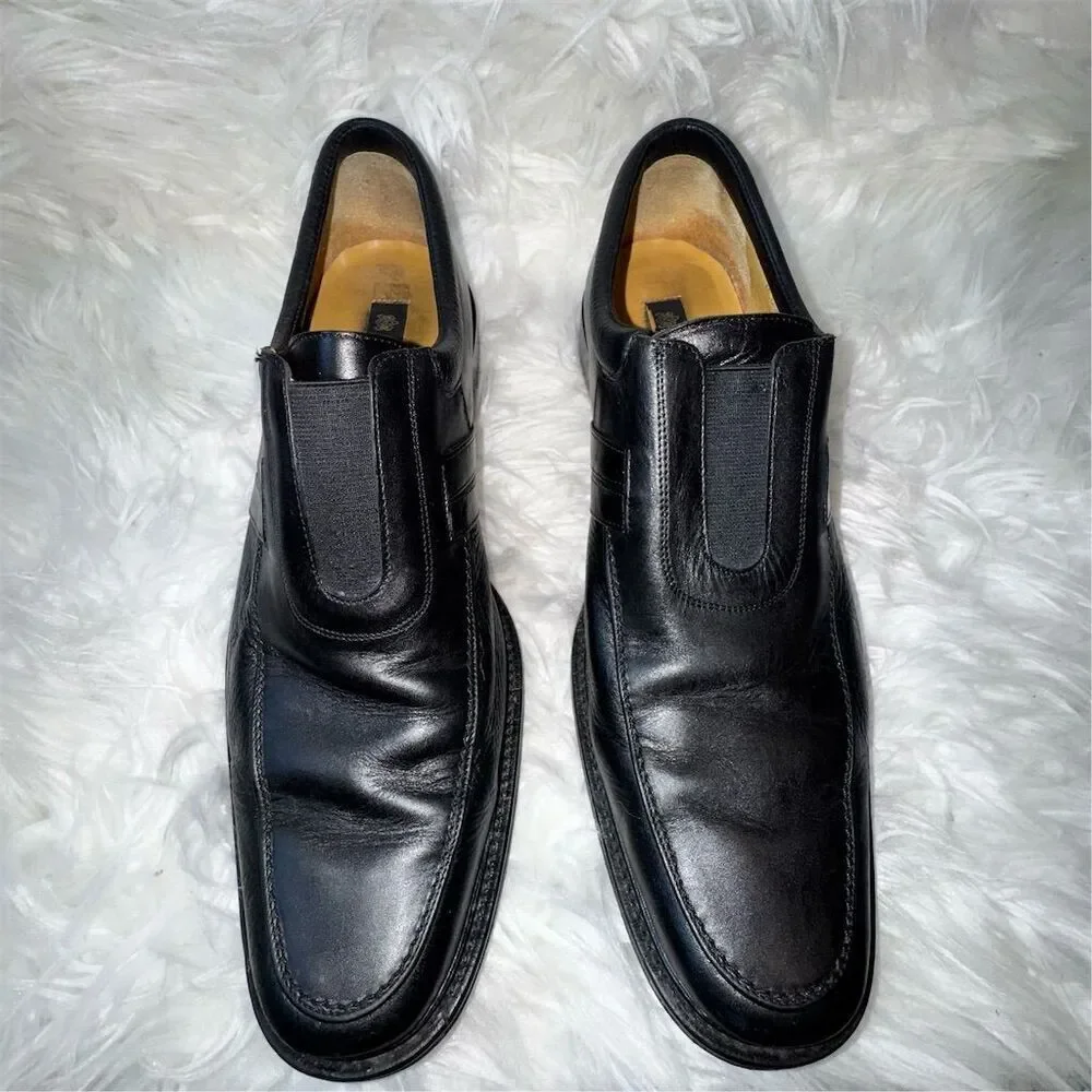 Mezlan McQueen Style Black Leather‎ Loafers Men’s 11.5 Made in Spain Slip-On